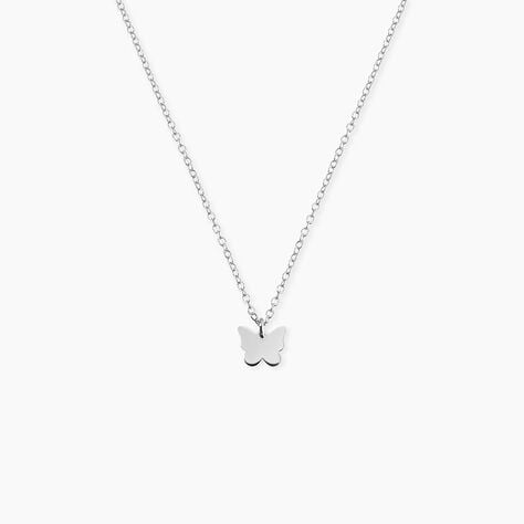 Collier Papilio Argent Blanc - Colliers ras du cou Femme | Marc Orian