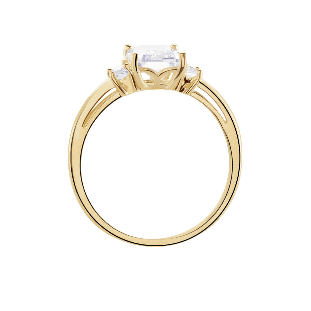 Bague Plaqué Or Quanton Oxyde De Zirconium - Solitaires Femme | Marc Orian