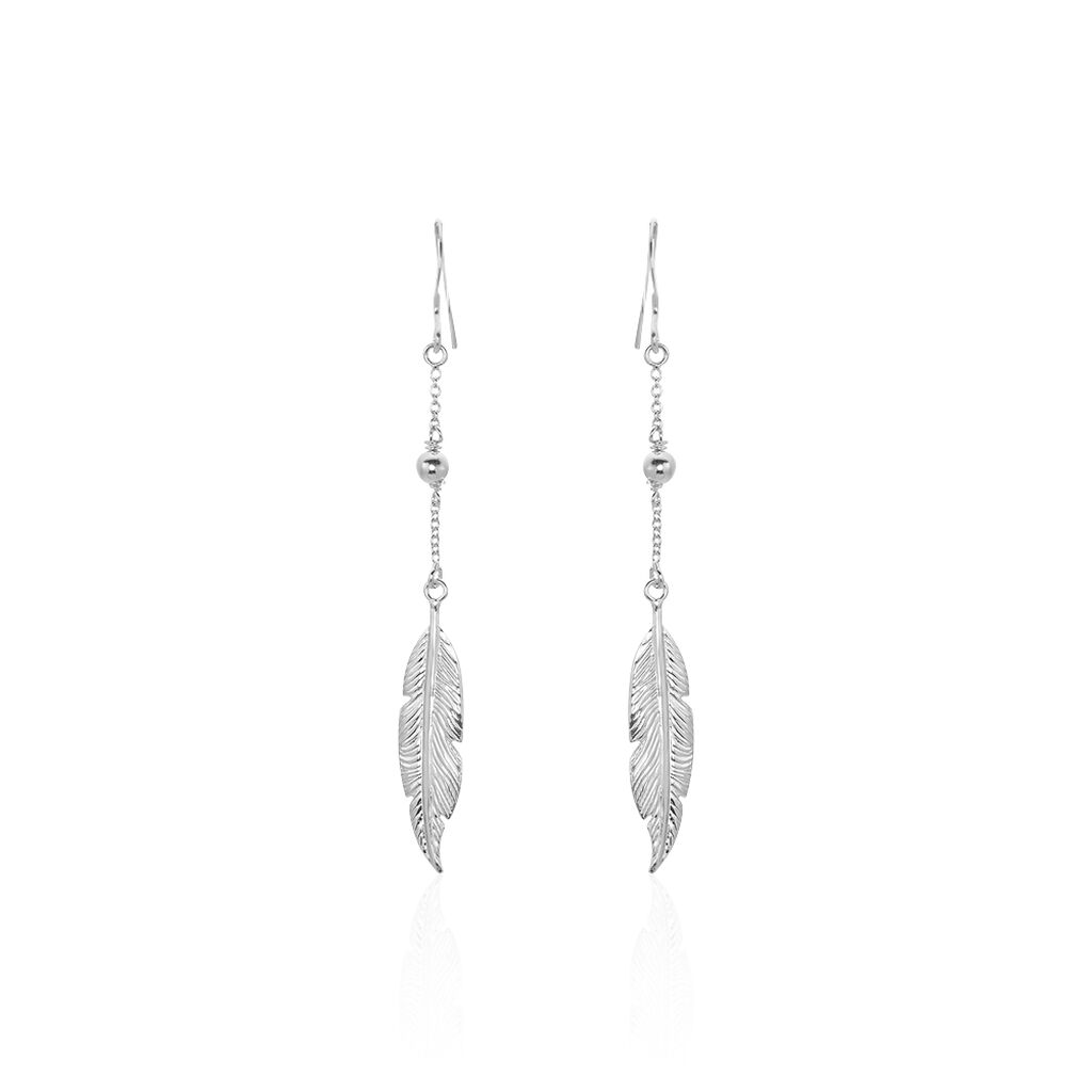 Boucles D'oreilles Pendantes Aliza Argent Blanc - Pendantes Femme | Marc Orian
