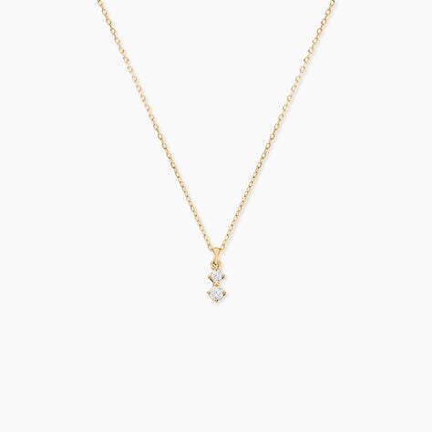 Collier Serenya Or Jaune Diamant Synth&eacute;tique - Colliers avec pierres Femme | Marc Orian