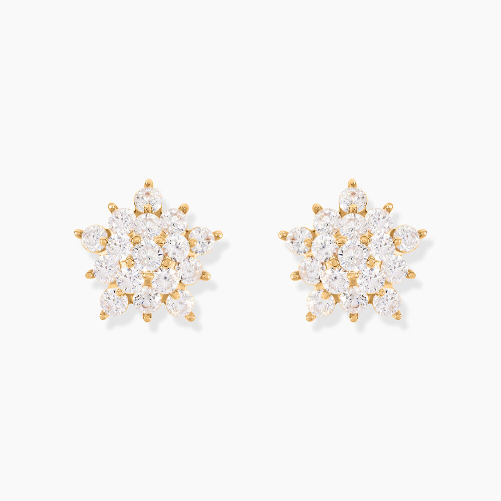 Boucles D'oreilles Puces Bleuenn Plaqu&eacute; Or Jaune Oxyde De Zirconium - Puces Femme | Marc Orian