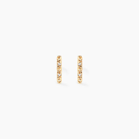 Boucles D'oreilles Puces Marcellus Or Jaune Diamant - Boucles d'oreilles pierres précieuses Femme | Marc Orian