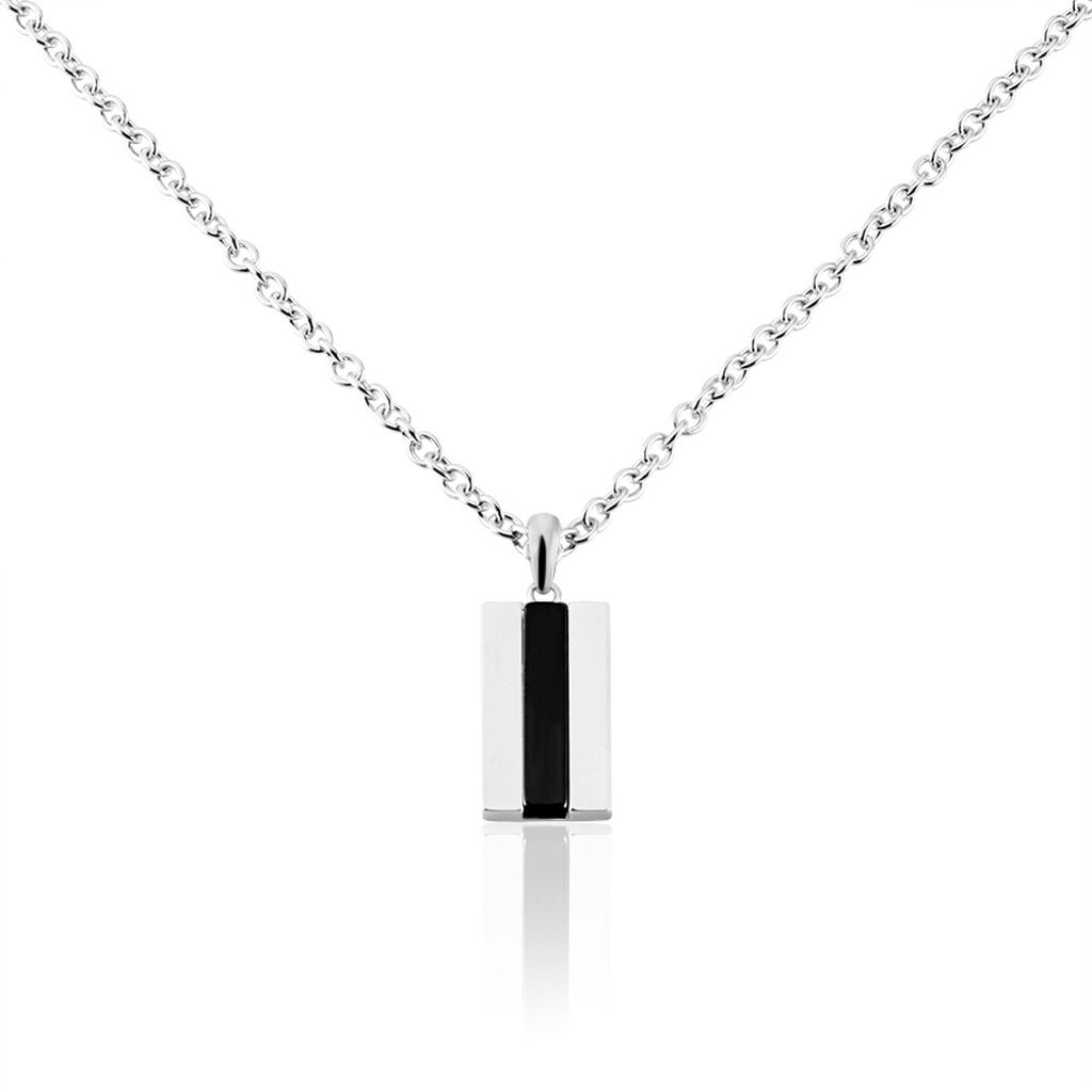 Collier Acier Vieillit Bedirhan Agate - Colliers avec pierres Homme | Marc Orian