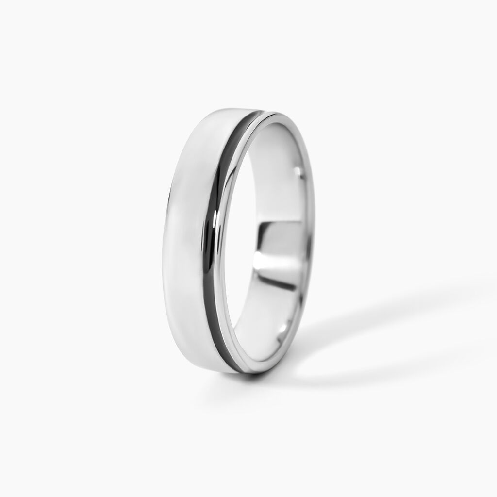 Alliance Dylis Argent Blanc - Alliances duo Homme | Marc Orian