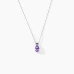 Collier Yrene Or Blanc Amethyste - Colliers avec pierres Femme | Marc Orian