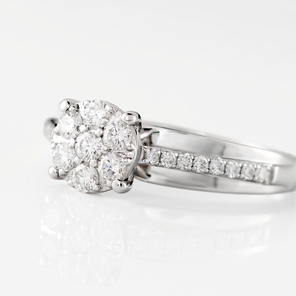 Bague Kate Or Blanc Diamant - Parures de mariage Femme | Marc Orian