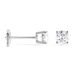 Boucles D'oreilles Puces 4 Griffes Or Blanc Diamant Synthetique - Puces Femme | Marc Orian