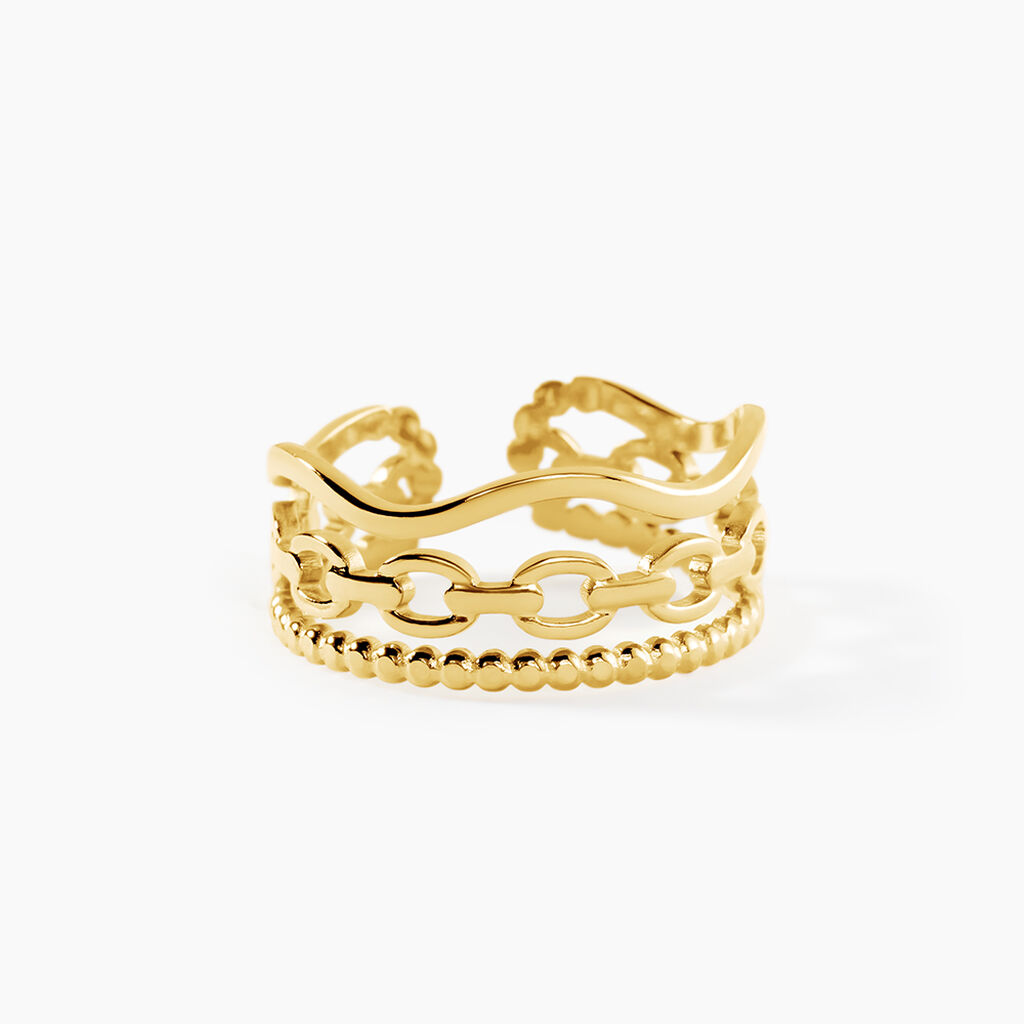 Bague Eva Acier Jaune - Bijoux fantaisie Femme | Marc Orian