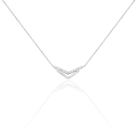 Collier Dayen Argent Blanc Oxyde De Zirconium - Colliers avec pierres Femme | Marc Orian