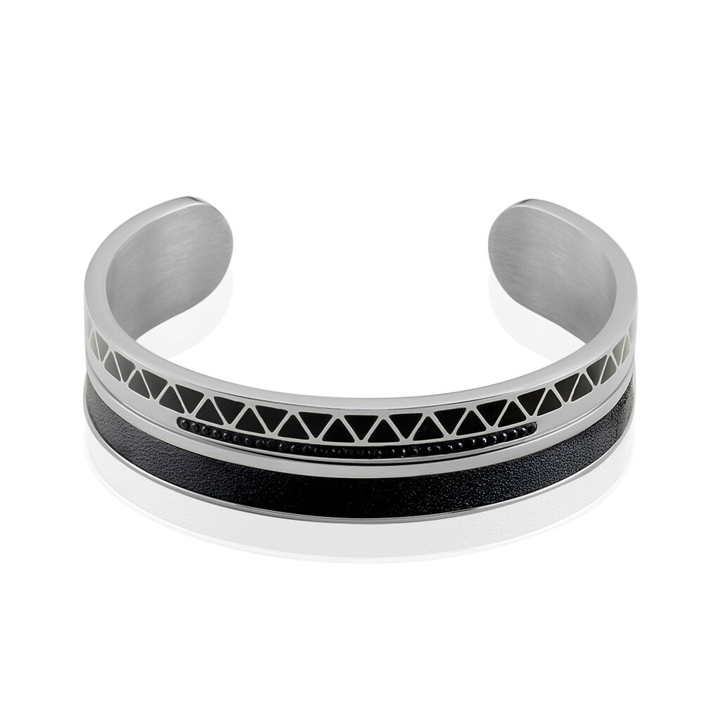 Bracelet Jonc Imagine Victoriano Acier Blanc Strass - Bracelets cuir Femme | Marc Orian