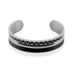 Bracelet Jonc Imagine Victoriano Acier Blanc Strass - Bracelets cuir Femme | Marc Orian