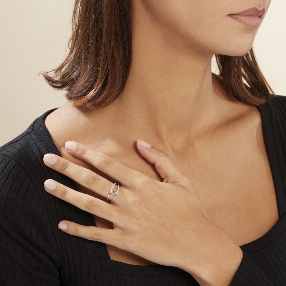Bague Or Blanc Traci Diamants - Bagues pierres précieuses Femme | Marc Orian