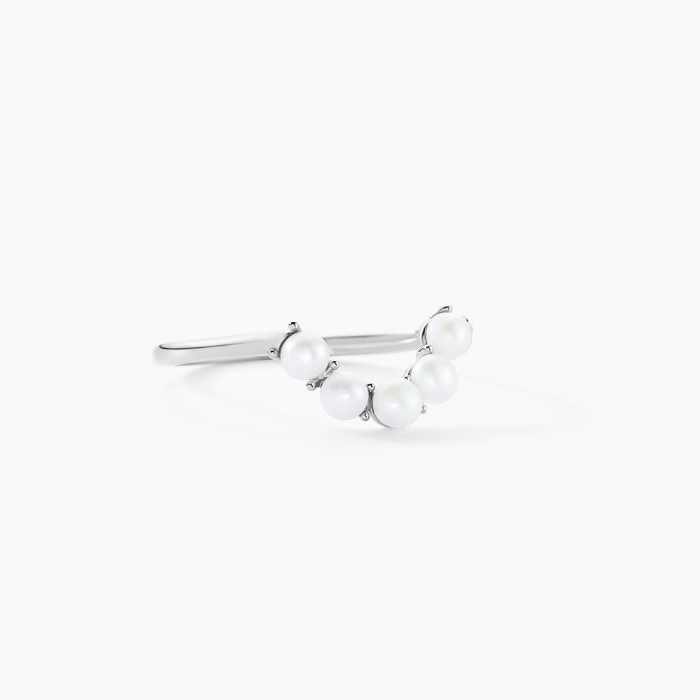 Bague Felisia Argent Blanc Perle De Culture - Bagues vintage Femme | Marc Orian