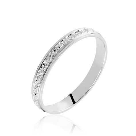 Alliance Heldea Ruban Plat Or Blanc - Alliances Famille | Marc Orian