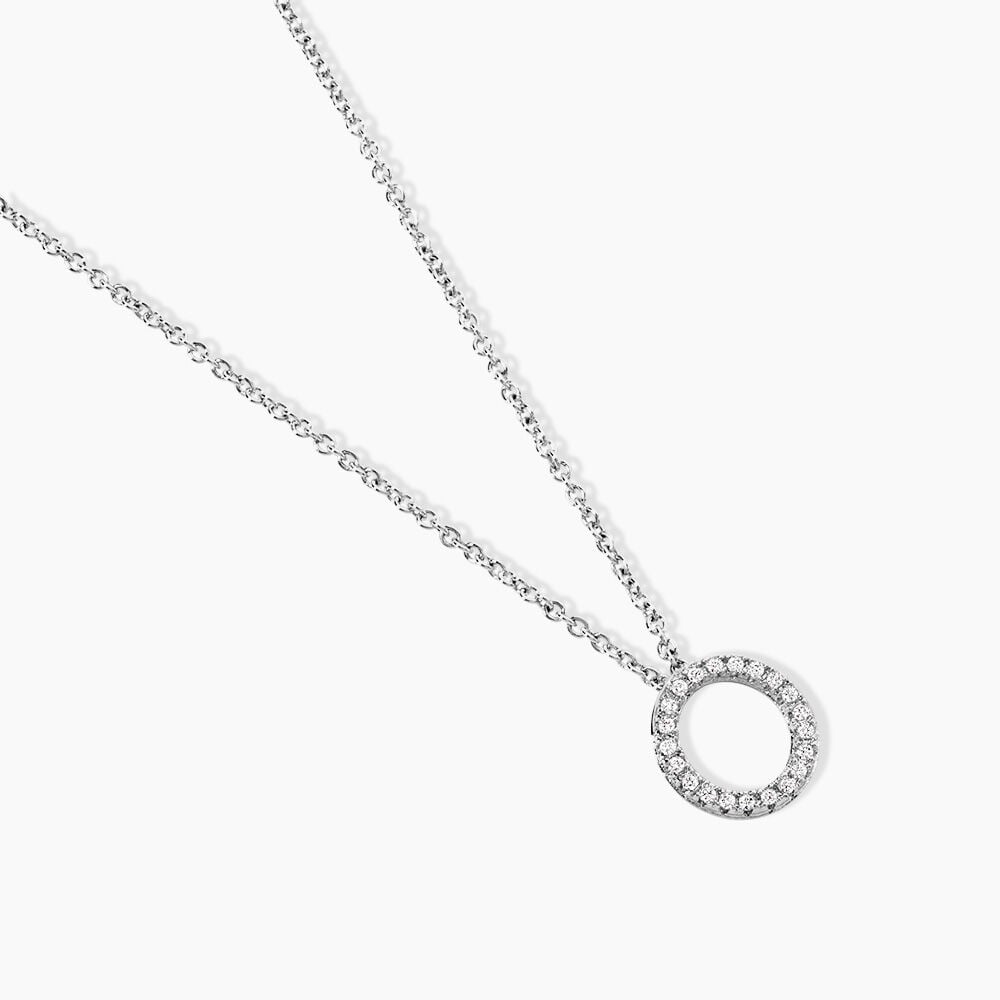 Collier Enorig Argent Blanc Oxyde De Zirconium - Colliers avec pierres Femme | Marc Orian