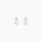 Boucles D'oreilles Puces Eolande Or Jaune Perle De Culture - Puces Femme | Marc Orian