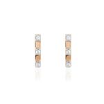 Boucles D'oreilles Puces Argent Rose Donny Oxydes De Zirconium - Puces Femme | Marc Orian