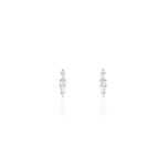 Boucles D'oreilles Puces Adriaan Argent Blanc Oxyde De Zirconium - Puces Femme | Marc Orian