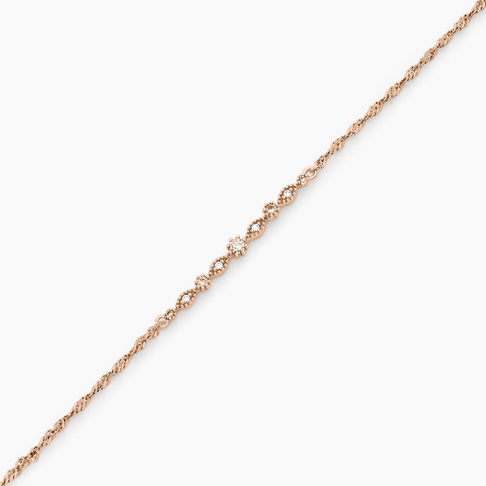 Bracelet Eugenie Argent Rose Oxyde De Zirconium - Bracelets chaînes Femme | Marc Orian