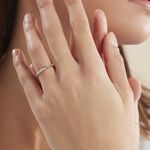 Alliance Grain De Folie Diamantee Ruban Plat Or Bicolore - Alliances duo Unisex | Marc Orian