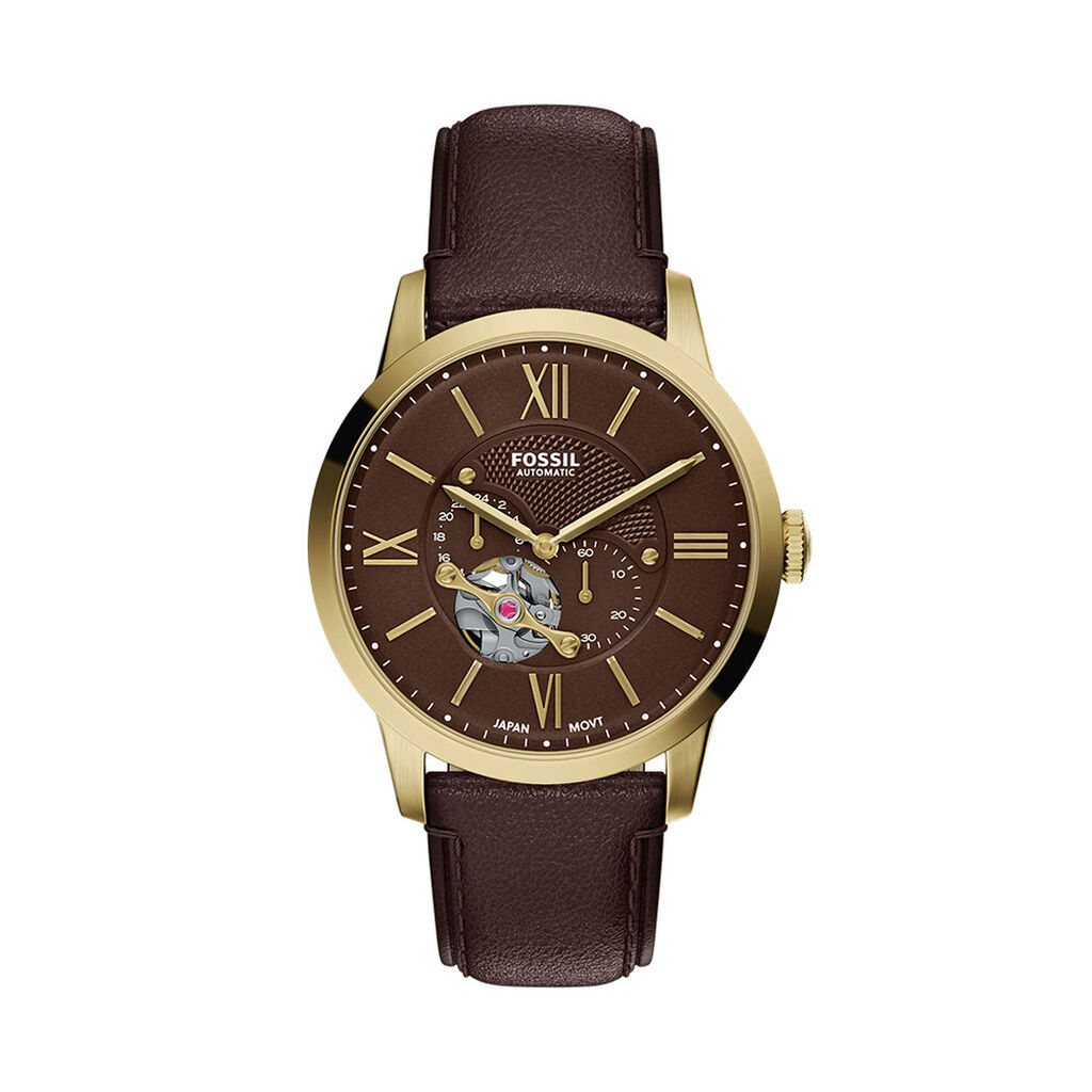 Montre Fossil Townsman C&oelig;ur Battant Marron - Montres automatiques Homme | Marc Orian