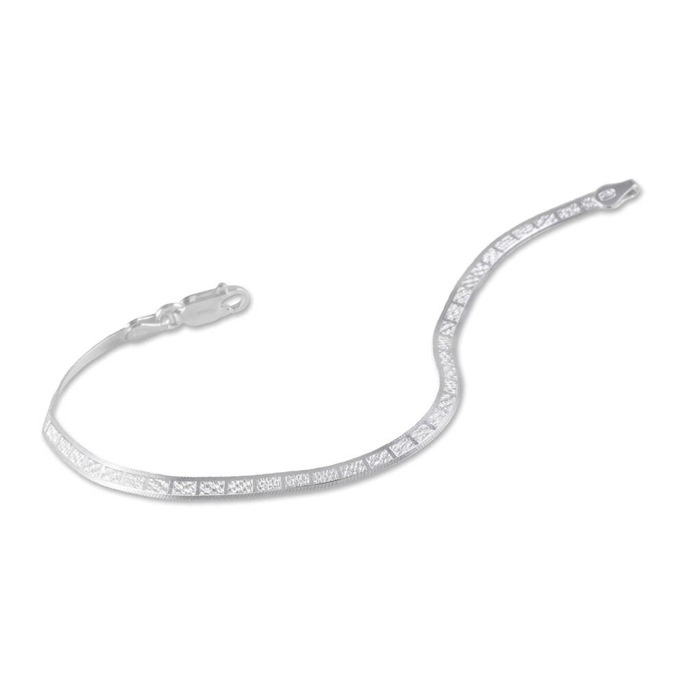 Bracelet Nuriaae Argent Blanc - Bracelets mailles Femme | Marc Orian