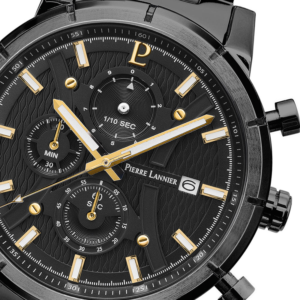 Montre Pierre Lannier Criterium Noir - Montres étanches Homme | Marc Orian