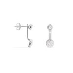 Bijoux D'oreilles J&eacute;lanie Argent Blanc Oxyde De Zirconium - Piercings d'oreilles Femme | Marc Orian