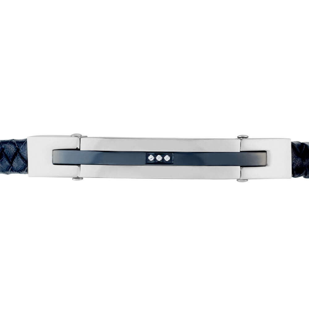 Bracelet Acier Blanc Christophe Oxyde De Zirconium - Bracelets cuir Homme | Marc Orian