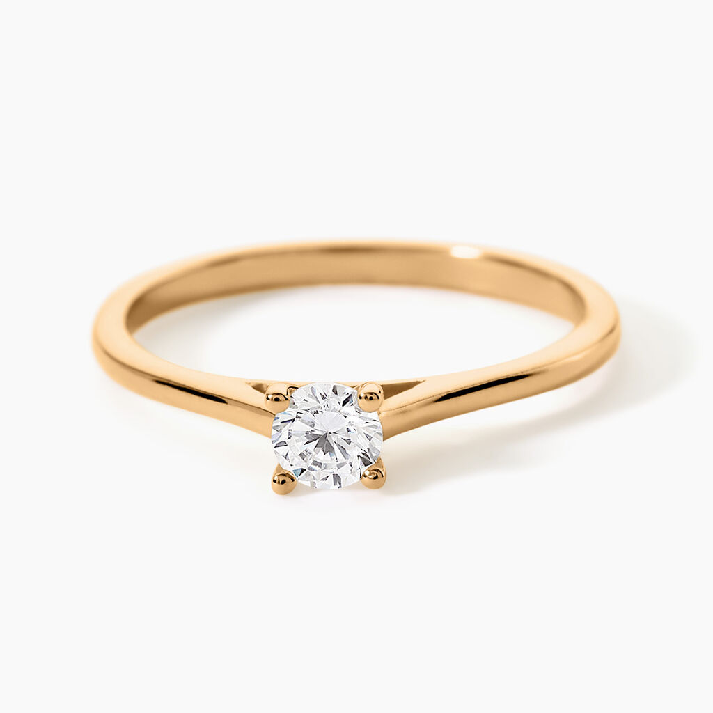 Bague Charlaine Plaqu&eacute; Or Jaune Oxyde De Zirconium - Bijoux fantaisie Femme | Marc Orian