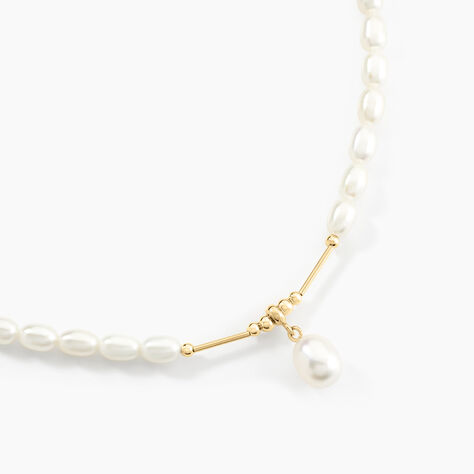 Collier Stella-rose Or Jaune Perle De Culture - Colliers avec pierres Femme | Marc Orian