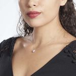 Collier Ashraf Or Blanc Topaze Et Oxyde - Colliers avec pierres Femme | Marc Orian