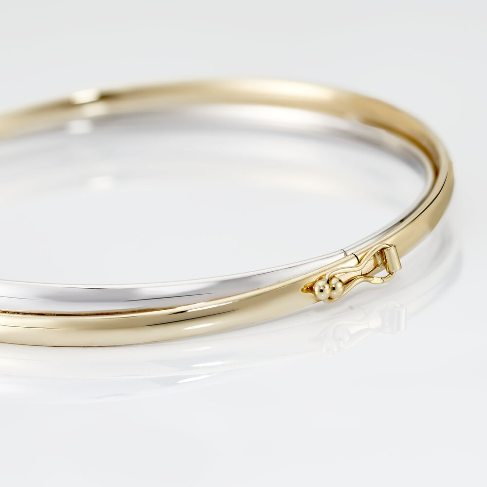 Bracelet Jonc Catalin 2 Fils Flexibles Or Bicolore - Bracelets joncs Femme | Marc Orian