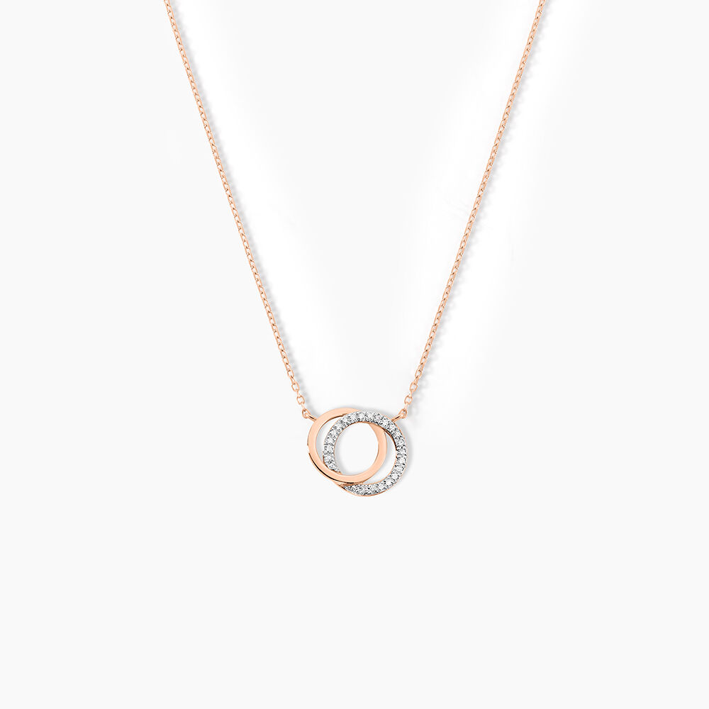 Collier Or Rose Tresha Diamants - Colliers avec pierres Femme | Marc Orian