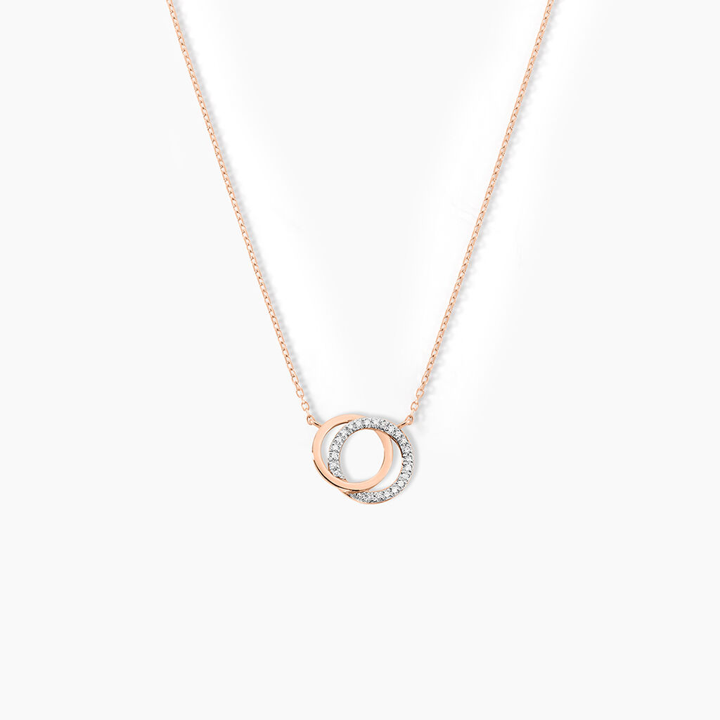 Collier Or Rose Tresha Diamants - Colliers avec pierres Femme | Marc Orian