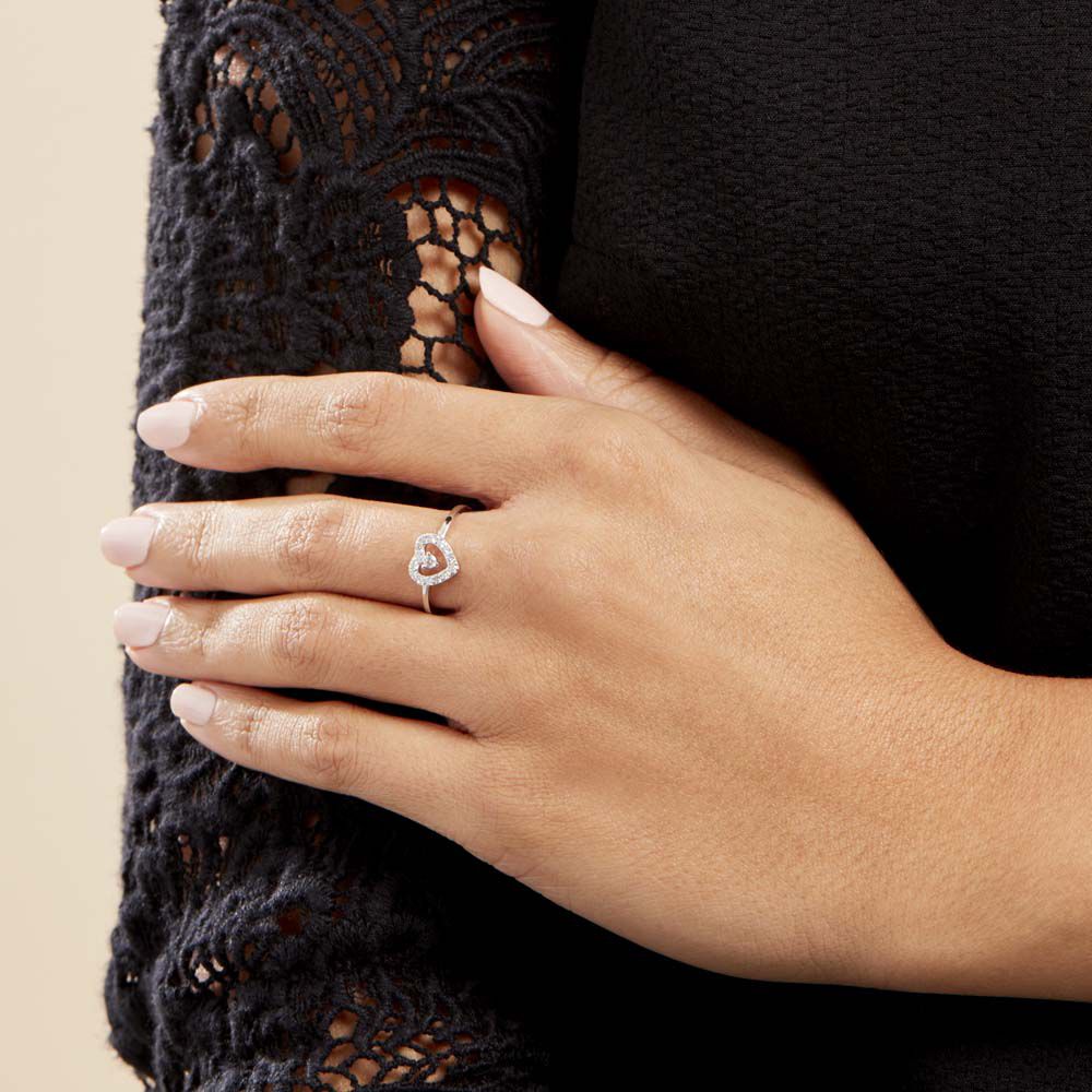 Bague Gautiere Argent Oxyde De Zirconium - Bagues de promesse Femme | Marc Orian