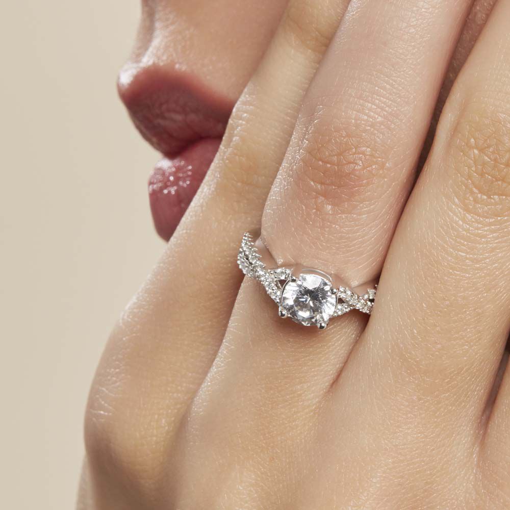 Bague Karin Argent Blanc Oxyde De Zirconium - Solitaires Femme | Marc Orian
