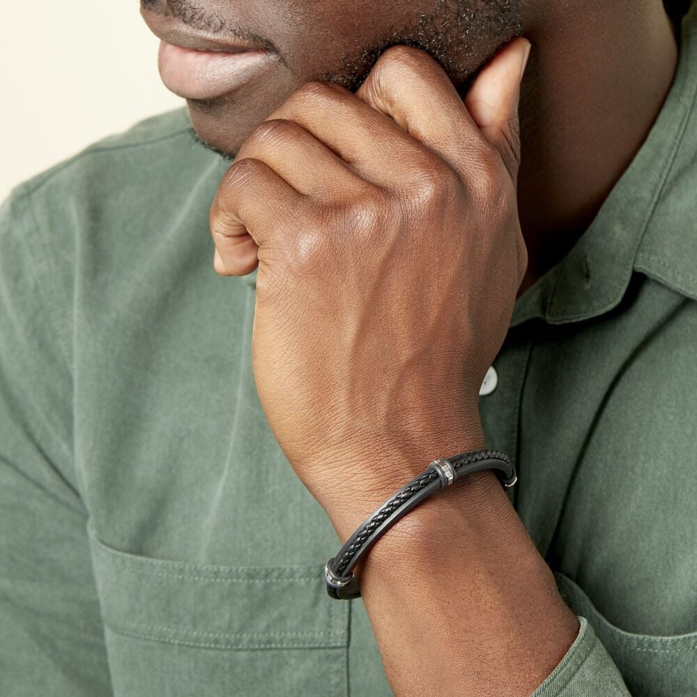 Bracelet Acier Blanc Polo - Bracelets cuir Homme | Marc Orian