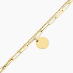 Bracelet Gili Acier Jaune - Bracelets Medailles Femme | Marc Orian