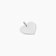 Pendentif Sirona Coeur Gravable Or Blanc - Pendentifs Femme | Marc Orian