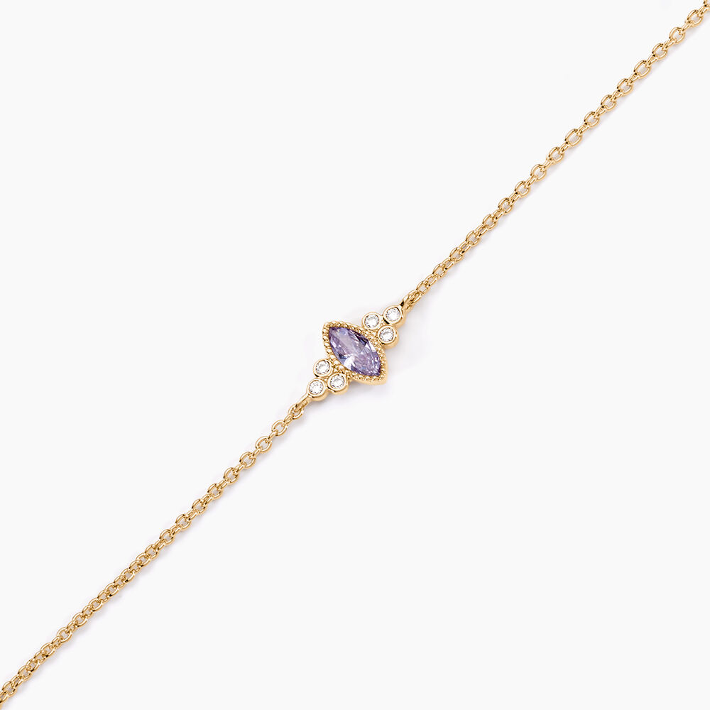 Bracelet Azel Plaque Or Jaune Oxyde De Zirconium - Bracelets fantaisie Femme | Marc Orian