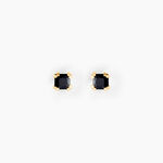 Boucles D'oreilles Puces Doreen Carre Or Jaune Oxyde De Zirconium - Puces Femme | Marc Orian