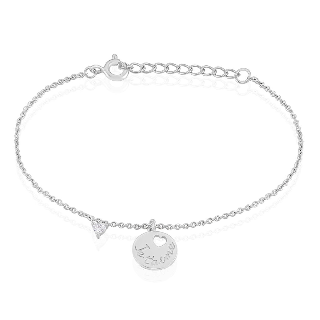 Bracelet Denzel Argent Blanc Oxyde De Zirconium - Bracelets Medailles Femme | Marc Orian