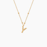 Collier Plaqu&eacute; Or Jaune Lettra - Colliers ete Femme | Marc Orian