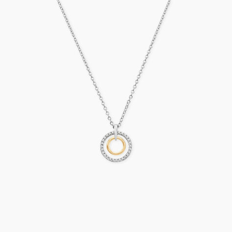 Collier Swane Or Jaune Argent Blanc Oxyde De Zirconium - Colliers avec pierres Femme | Marc Orian