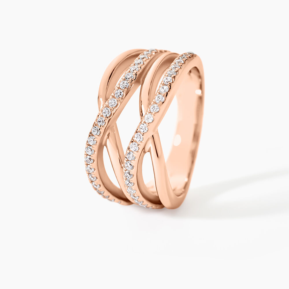 Bague Moisette Argent Rose Oxyde De Zirconium - Bijoux fantaisie Femme | Marc Orian