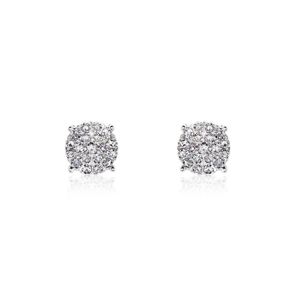 Boucles D'oreilles Puces Or Jaune Trecia Diamants - Boucles d'oreilles pierres précieuses Femme | Marc Orian