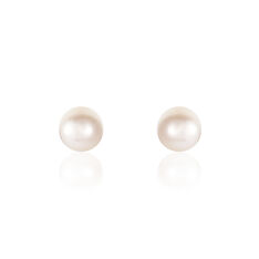 Boucles D'oreilles Puces Ursulina Or Jaune Perle De Culture - Clous d'oreilles Femme | Marc Orian