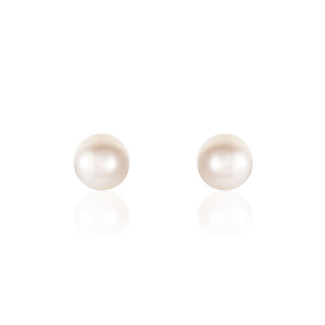 Boucles D'oreilles Puces Ursulina Or Jaune Perle De Culture - Clous d'oreilles Femme | Marc Orian