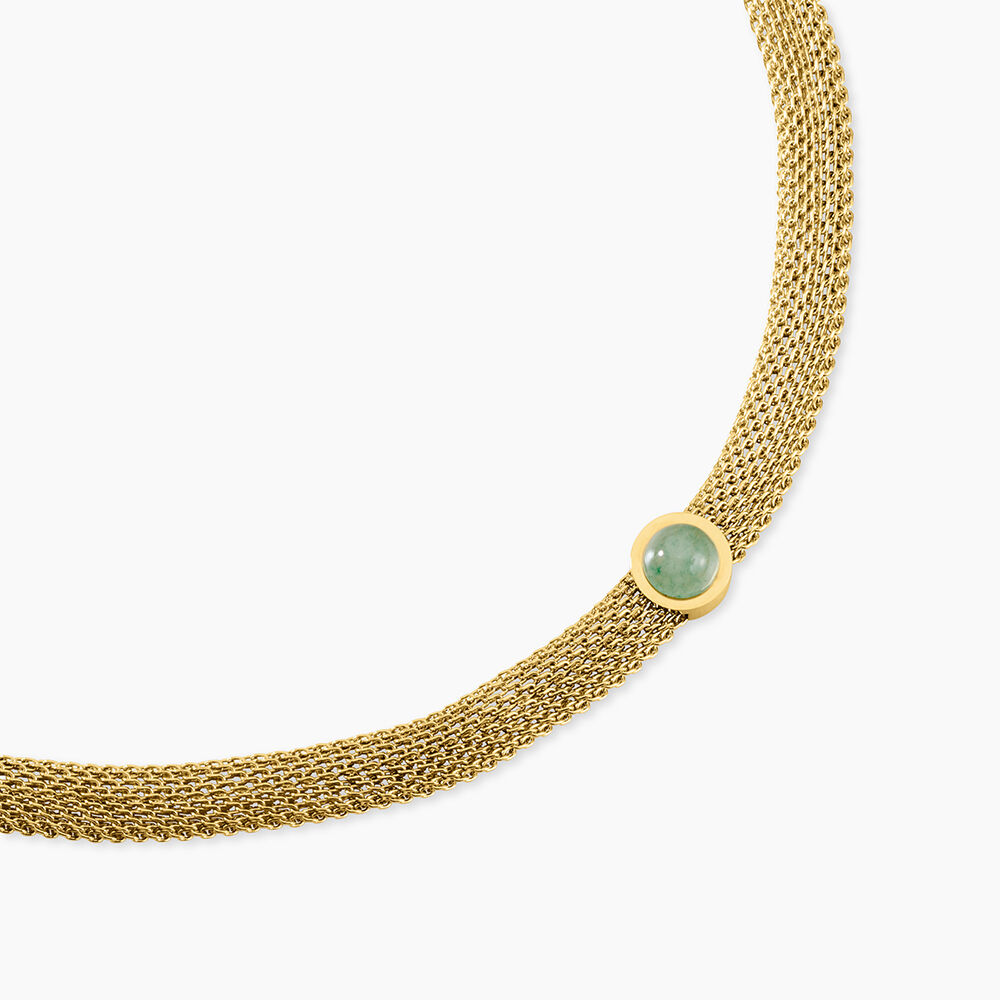 Collier Veria Acier Jaune Aventurine - Colliers avec pierres Femme | Marc Orian